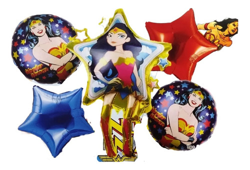 Globos  Para Niña Mujer Maravilla Marvel Super Heroes