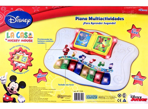 Imagen 5 de 8 de Piano Librito Musical Con Luces Mickey Disney Original
