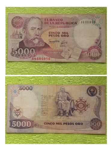 Billete De 5000 Pesos De 1992.