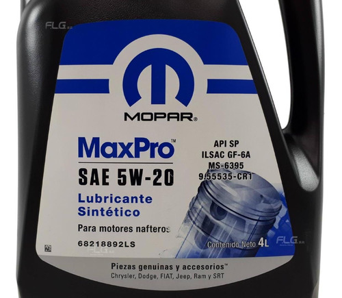 Aceite Mopar 5w-20 4l Ram 1500 2019