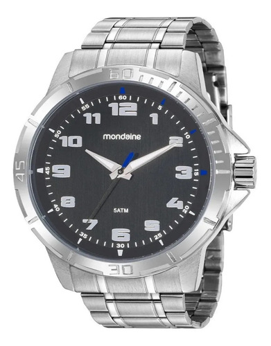 Relógio Masculino Mondaine Prata A Prova Dagua 99467g0mvne2