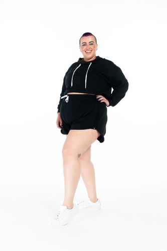 Imagem 5 de 8 de Shorts Moletom Comfy Plus Size Wonder Size Preto