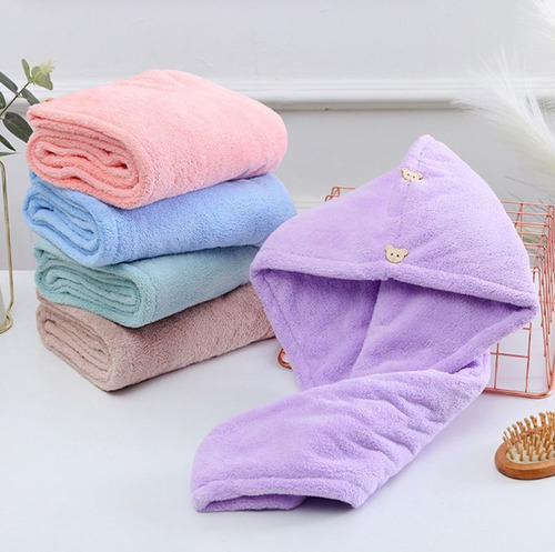 L Gorro Turbante De Microfibra Ducha Toalla Para El Cabello