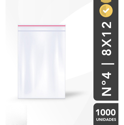 1000 Sacos Com Zip Lock Hermético N4 8x12 Para Freezer