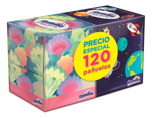Precio Especial Pañuelo Familia Triple Hoja X 2 Cubos X 60un