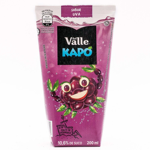Suco De Uva Kapo Del Valle 200ml Caixa Com 12 Unidades