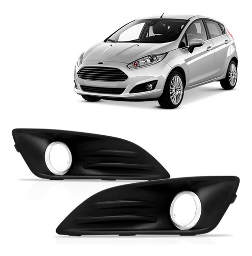 Par Grade Milha New Fiesta Aro Cromado 2013 2014 2015 16 D/e