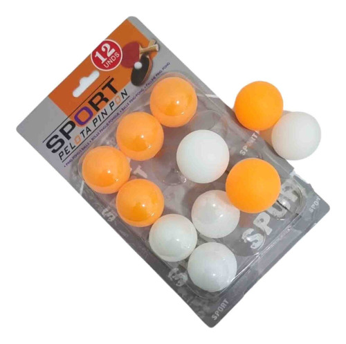 Pelota De Pin-pon Mesa Tenis Balls Blancas Y Naranja 12 Und