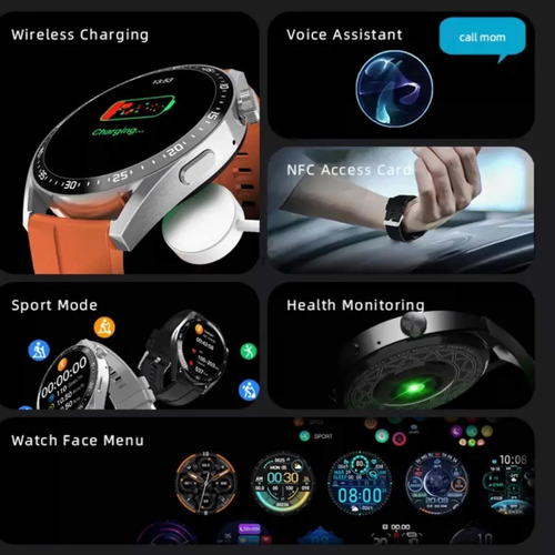 Reloj inteligente redondo Smartwatch para hombres y mujeres