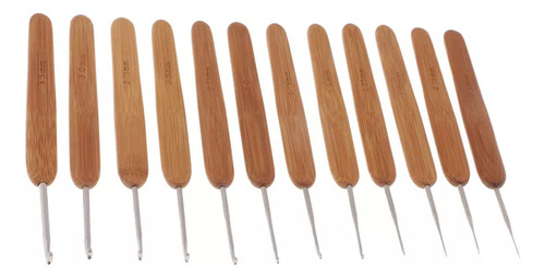12 Ganchos De Ganchillo Para Rastas De 0,5 A 3,5 Mm, Ganchos