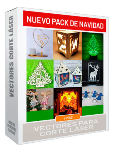 Pack Vectores Corte Láser Navidad