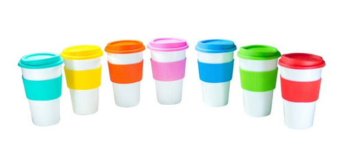 Imagen 2 de 7 de 15 Vaso Térmico Tipo Starbuck Mug 300 Ml Tapa Faja Souvenir