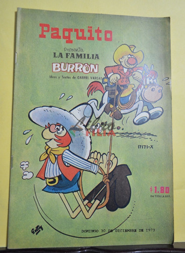 Comic No. 17171 De Paquito Presenta La Familia Burrón (1973)