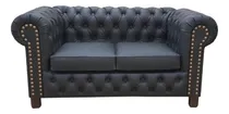 Comprar Bufalosin Chesterfield de 2 cuerpos tela cuerina talampaya color azul oscuro