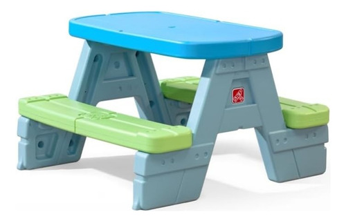 Mesa Banco Plegable Infantil Interior Ext Jardín Sombrilla Multicolor