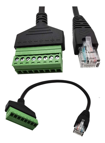 Adaptador De Tornillo Rj45 Ethernet Macho A Terminal Av De 8