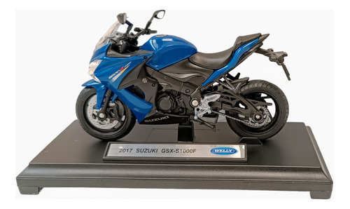 Moto A Escala 1:18/ Suzuki Gsx S1000f/ 12cms Largo/