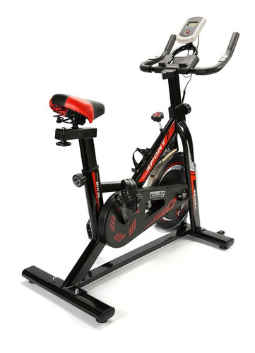 Imagen 3 de 8 de Bicicleta De Spinning Fija Femmto Bici Con Disco Fitness