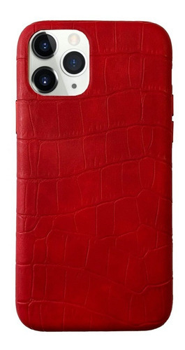 Carcasa De Cuero Compatible iPhone 11 / 11 Pro / 11 Pro Max Color Rojo Ip 11 Pro (3 Cámaras)