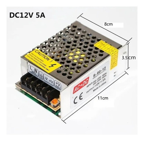 Fuente Poder 12v 5a Switching 60w Alta Calidad