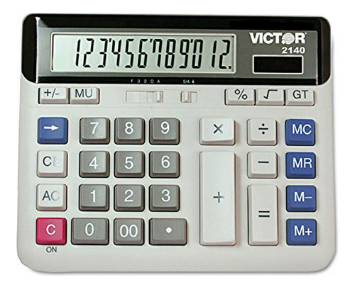 Calculadora De Escritorio Victor 2140, Lcd 12 Dígitos