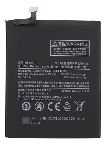Bateria Bn31 Para Xiaomi Mi A1 Note 5a Bn31 Con Garantia