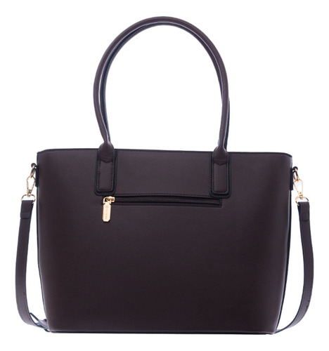 Bolsa Tote Olimba Para Mujer Amplios Compartimientos 9794 Marrón Claro Lisa Oro