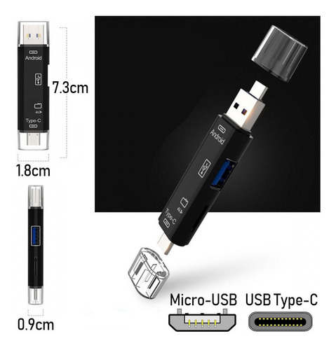 Lector Otg Usbc Tipo C 3.1 A Usb 3.0 Micro Usb Sd Memoria ®