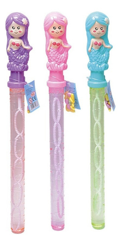 Burbujero Tubo Grande Sirena Infantil Niñas Souvenir Color Colores