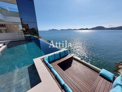 Imagem 8 de 30 de Casa Recém Construída, 6 Suítes, Pier Jet Ski, Enseada - V3350