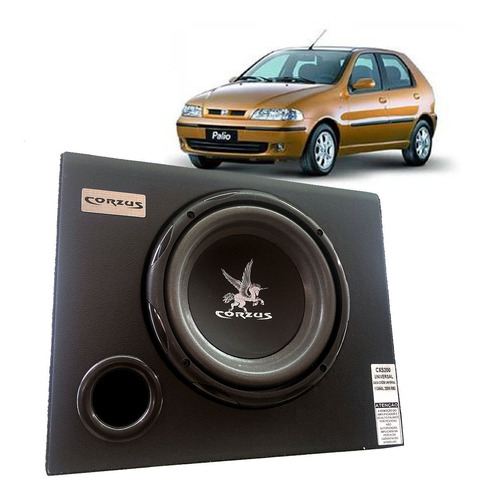 Caixa Subwoofer 200wrms Corzus 8 Poleg Fiat Palio Fire