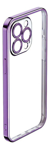 Capa Case Para iPhone 14 Rock Electroplating Anti Impacto Cor Violeta iPhone 14 Pro