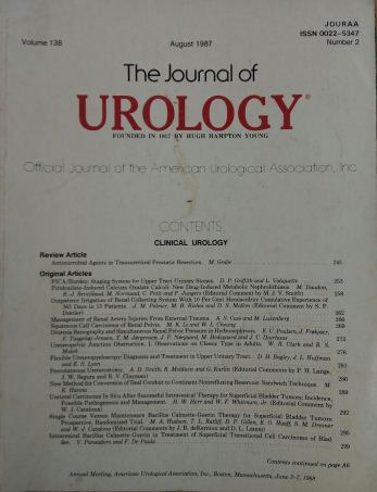 Livro The Journal Of Urology - Vol. 138 Number 2 - American Urological Association [1987]