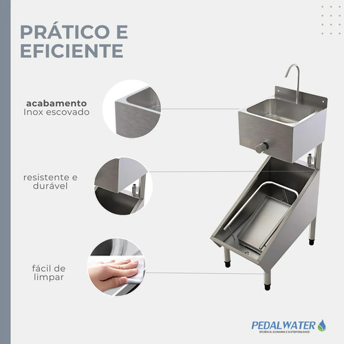 Kit 2 Lavatorio Lava Botas + Pia Assepsia Aço Inox Completo