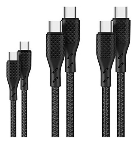 Cable Usb C A Usb C De Wkooa De 60 W  Paquete De 3 (6.6 Pies