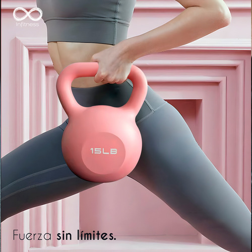 Pesa Rusa Profesional Ejercicio InFitness Gym 6 Kg 13.2 Lbs Color Rosa