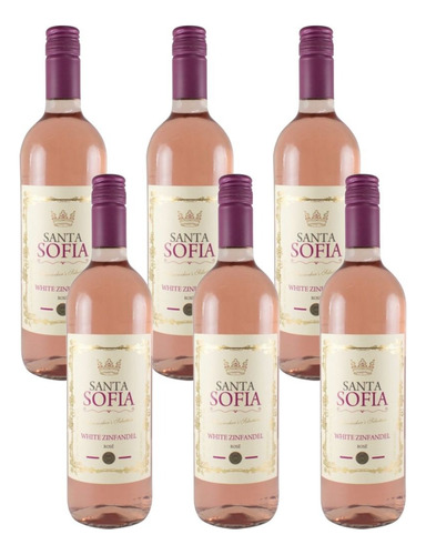 Vino Rosado Santa Sofia White Zinfandel 750 Ml - 6 Pack