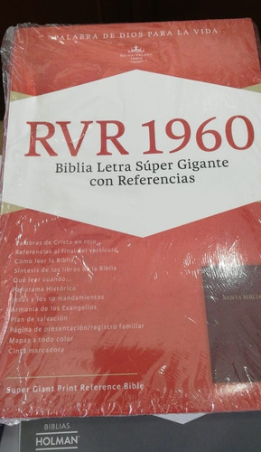 Biblia Reina Valera Letra Supergigante  Super Gigante 17pts