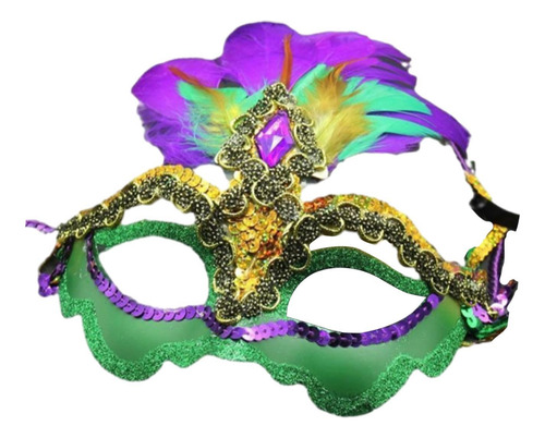 Disfraz De Halloween De Máscara De De Plumas Para Mujeres