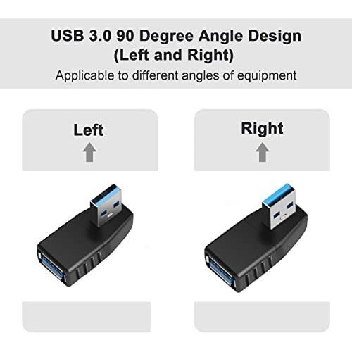 Adaptador Usb 3.0 De 90 Grados Macho A Hembra Conector P