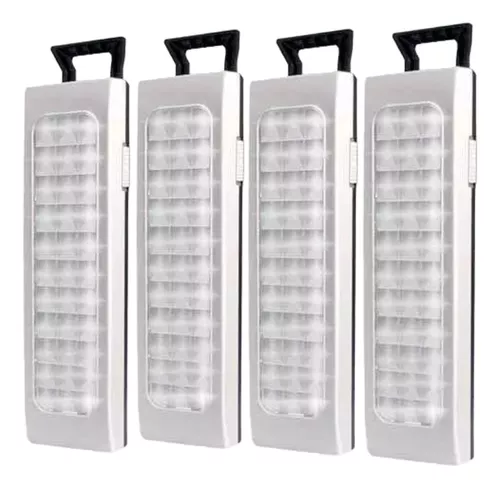 Pack X4 Luz Emergencia Led 30 Leds Luces Recargables 220v