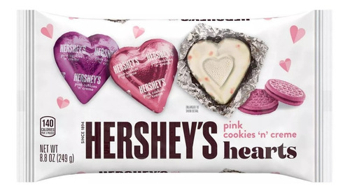 Chocolates Hersheys Hearts San Valentín Pink Cookies Creme 