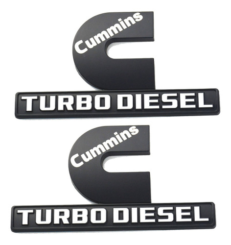Paquete De 2 Emblemas Cummins Turbo Diesel, Insignias De Alt
