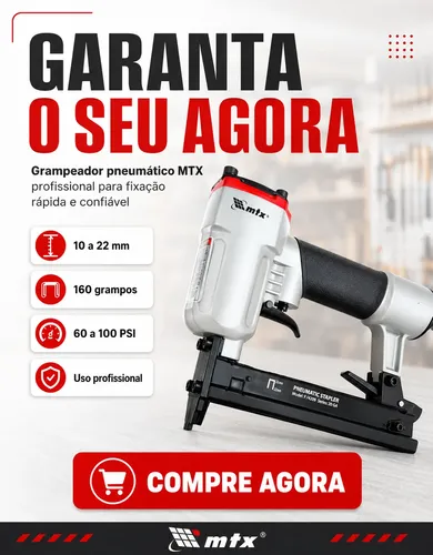 Grampeador Pneumático Profissional Compressor 1000 Grampos | Frete