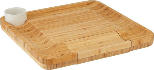 Tabla De Quesos De BambĂș Natural Nutrichef Con Taza De Condi