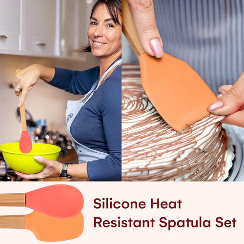 Juego De Mini Espátulas De Silicona Para Cocinar Y Hornear