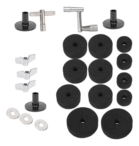 23pcs Kit De Platillo De Almohadilla De Tambor Sin Deslizami