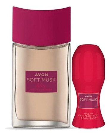 Perfume Soft Musk Delice Velvet Berries Avon 50ml + Roll On