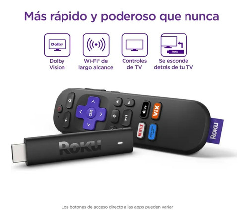 Convertidor A Smart Tv Roku Streaming Stick 4k 3820mx 1gb