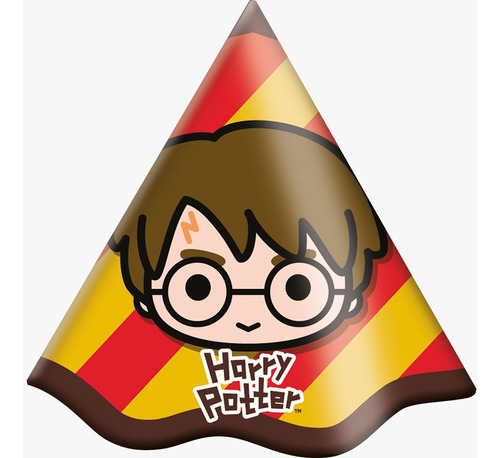 8 Unidades - Chapéu De Festa Harry Potter Kids